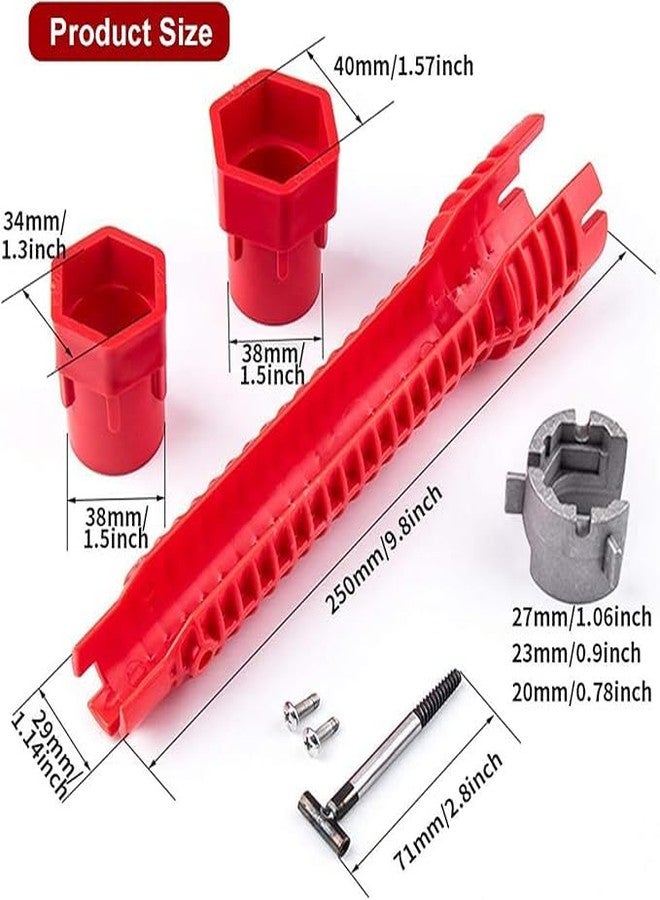Bitnex مفتاح ربط متعدد الوظائف 8 في 1 من Bitnex، مناسب لحنفيات وأحواض المطبخ، أدوات سباكة، أدوات سباكة متعددة الأغراض، مفاتيح ربط للحنفيات، مفاتيح سباكة لإزالة أنابيب ومصارف أحواض الاستحمام - Image 3